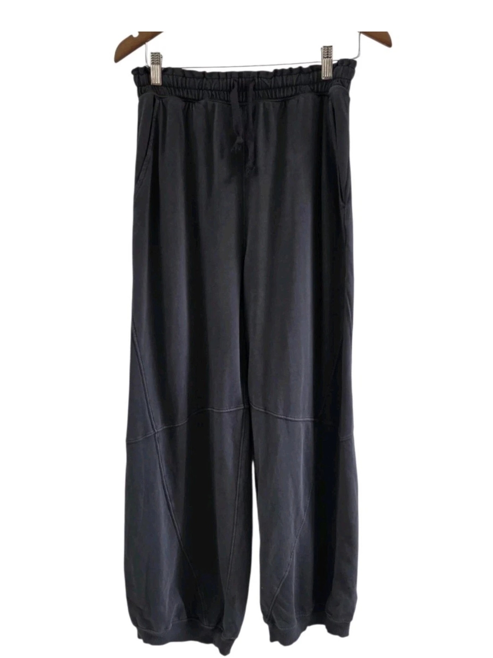 Aerie Barrel Leg Baggy Jogger Pants Charcoal Gray Womens Size Small New NWT